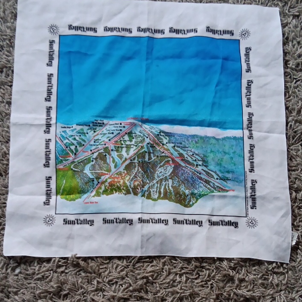 Vintage Sun Valley Ski Map Scarf